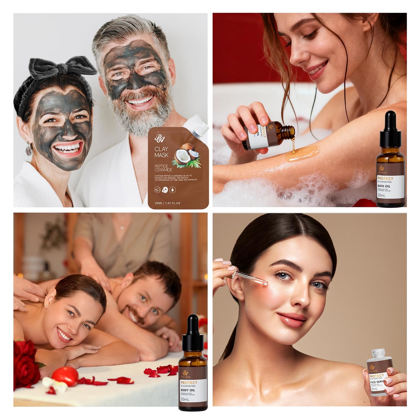 Coconut 23 Pcs Facial Skin Care Kit For Women & Men, Self-Care Gift Set, Spa Relaxation Kit, Face Sheet Mask, Serum, Clay Mask, Birthday, Christmas, Valentines, Mother Day, Dad, All Occasion Present