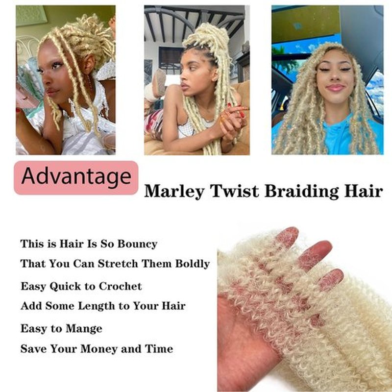 8 Inch Springy Afro Twist Hair Marley Twist Braiding Hair 8 Packs Kinky Twist Hair Short Marley Hair Wrapping Hair for Soft Locs Passion Hair Extensions