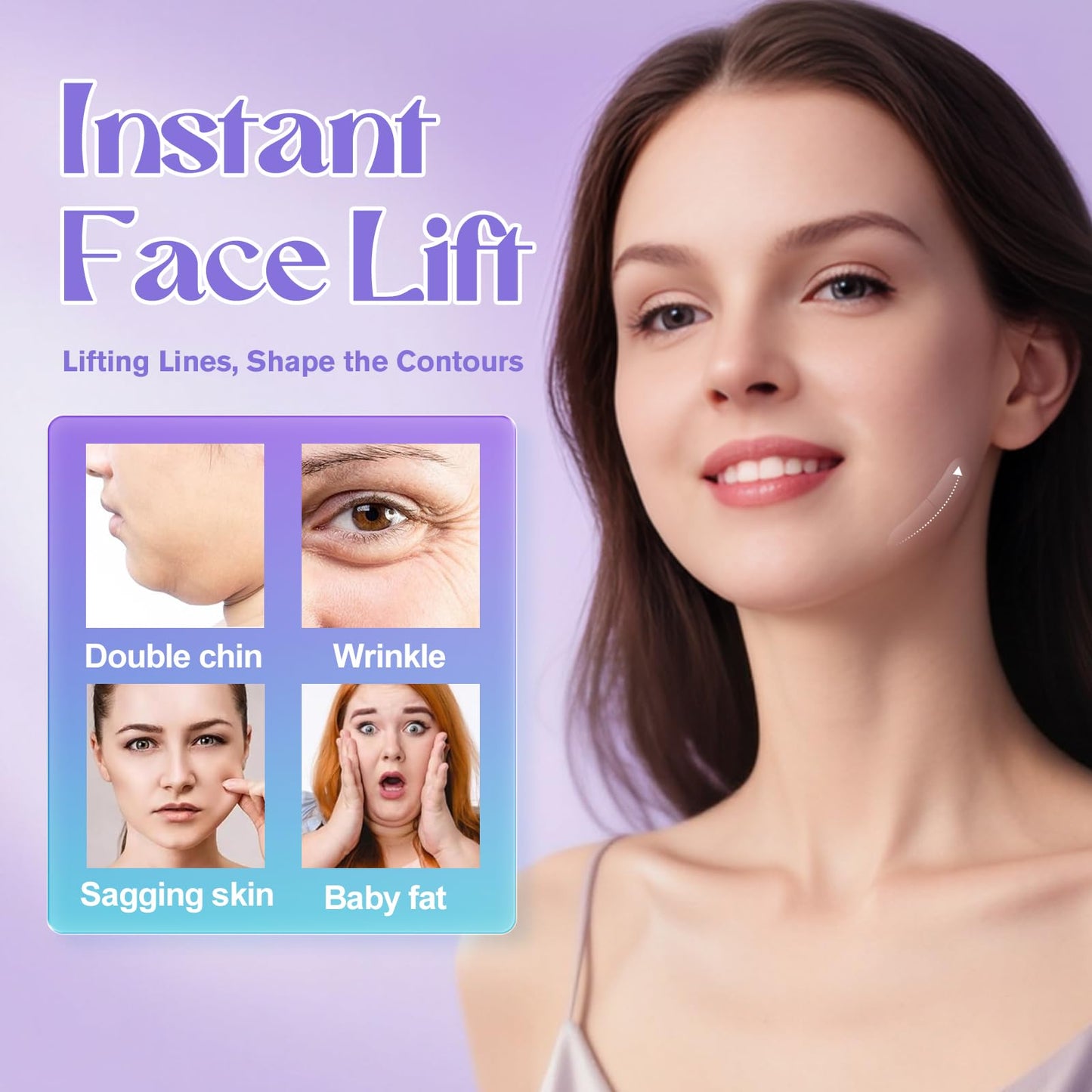 DIWUMO 180 Pcs Instant Face Lift Tape - Invisible V-Line Lifting Patches for Sagging Skin, Jawline & Neck - Ultra-Thin Matte Waterproof Design, Long-Lasting 8H Hold for Daily Makeup & Events