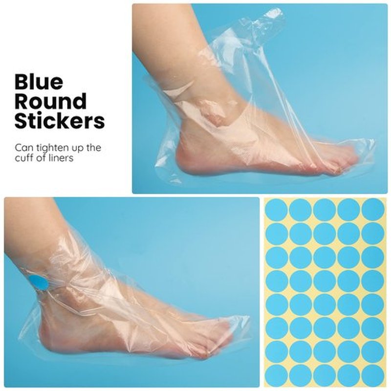 Segbeauty Paraffin Bath Liners for Foot, 400 Counts Plastic Foot Covers, Booties for Feet Thermal Foot Liners, Foot Bags with 400 Snug Closure Stickers for Wax treat-ment Paraffin Wax Machine
