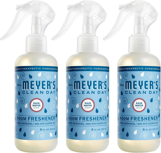 MRS. MEYER'S CLEAN DAY Room Spray - Rain Water Scent, 8 Fl Oz Bottle | 3 Pack