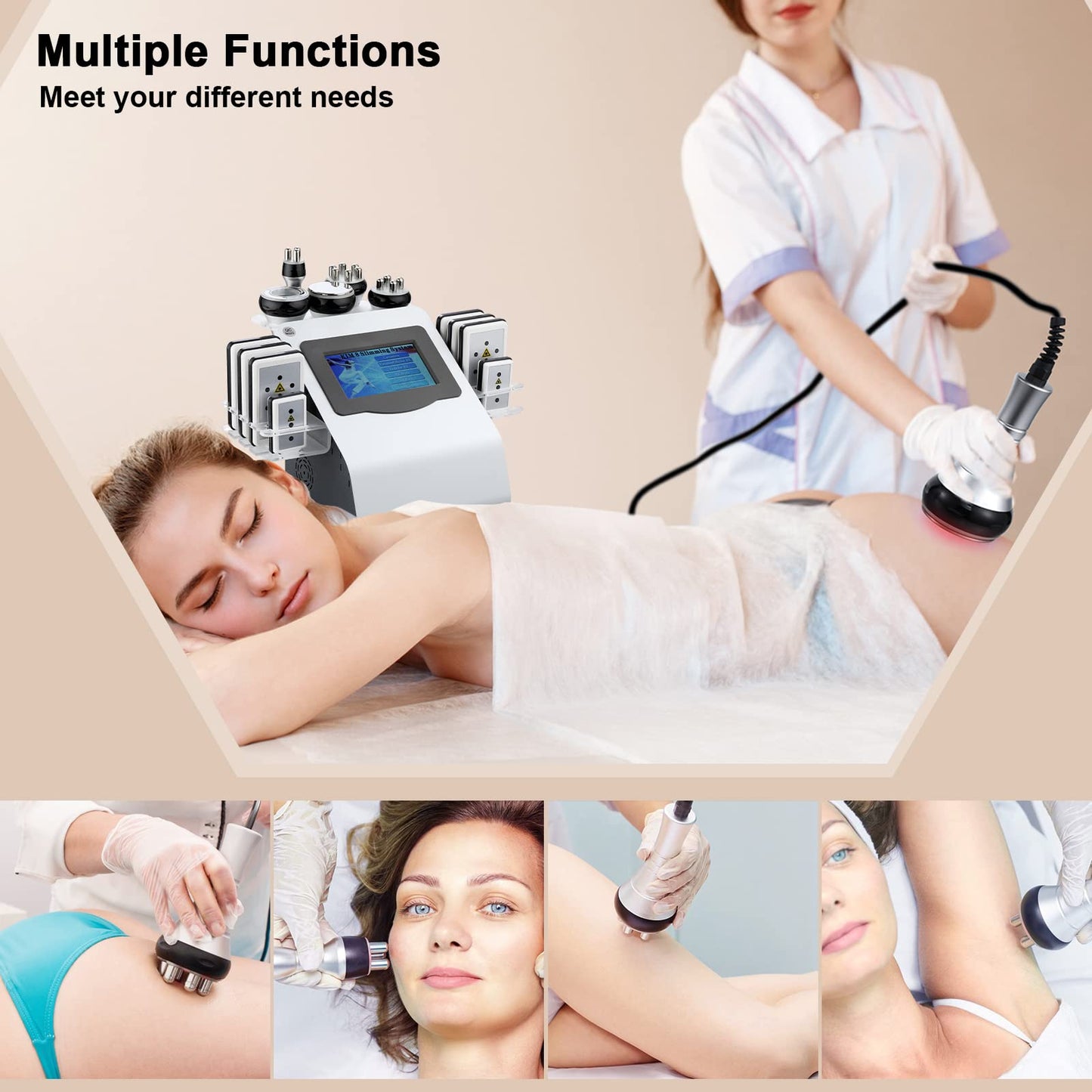 Multifunction Massage Machine Skin Care Tool Cellulite Glutes Calf 110V