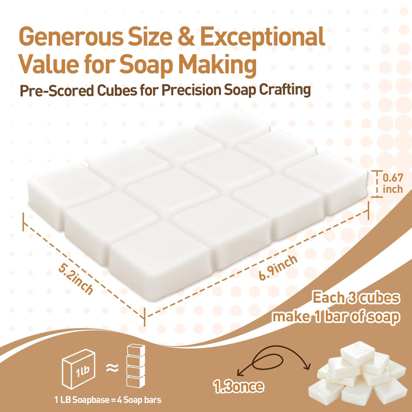 Soap Base - Moisturizing Melt Pour Soap Base, Pre-Cut, Sensitive Skin Safe, No Artificial Color or Fragrance, Vegan&Cruelty-Free, SLS/SLES Free, Organic Soap Base (16 Ounce (Pack of 1), Goat Milk)