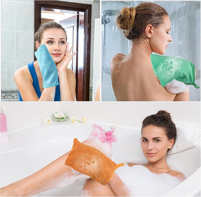 PHOGARY Microfiber Face Cloths - 5 Pack Fast Drying & Super Absorbent | 6"x8" Lightweight Travel Wash Mitts