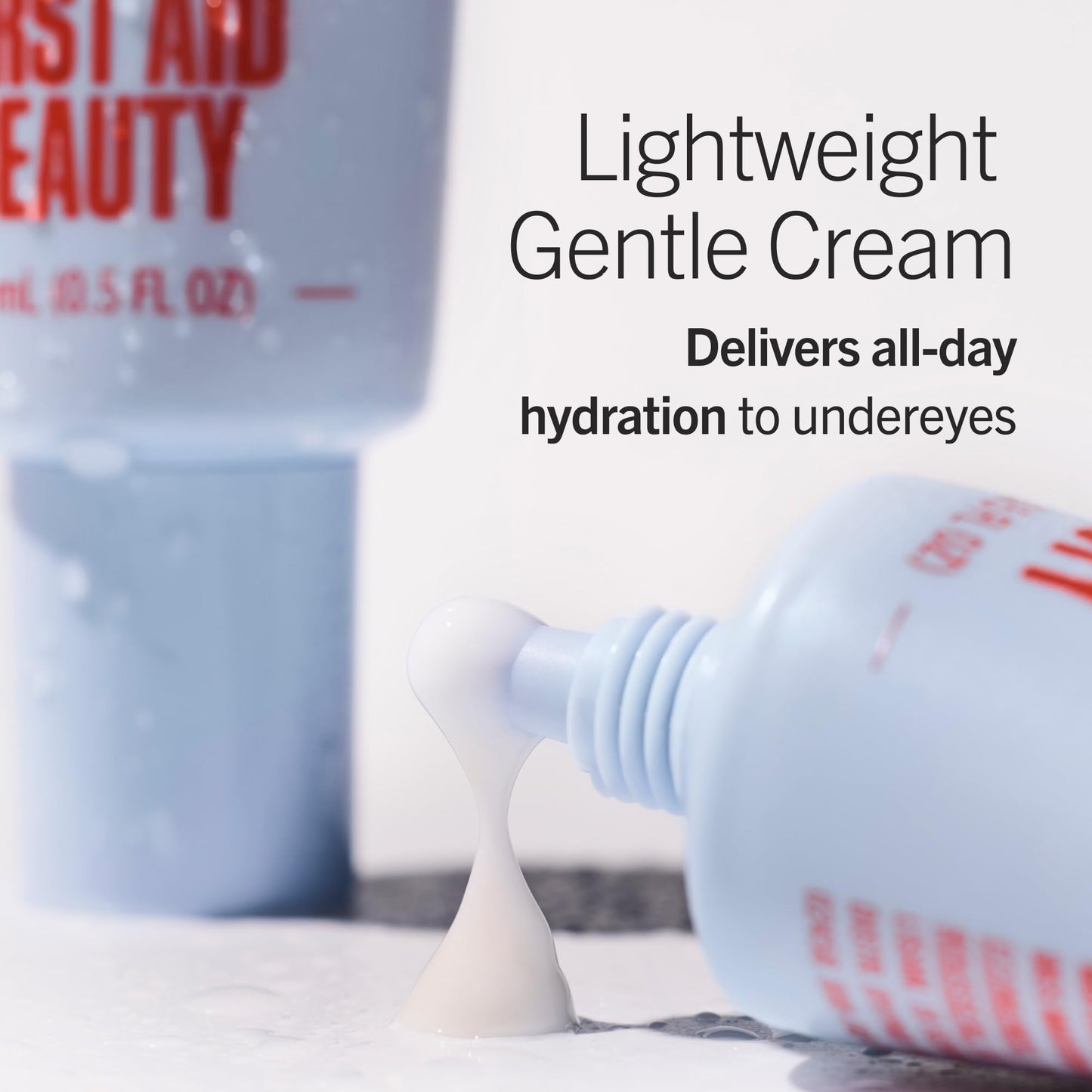 First Aid Beauty Hydrate + Depuff Eye Cream with Hyaluronic Acid + Caffeine, Fragrance Free Eye Moisturizer, Reduce Appearance of Fine Lines, Wrinkles & Puffiness, Sensitive Skin Safe, 0.5 oz