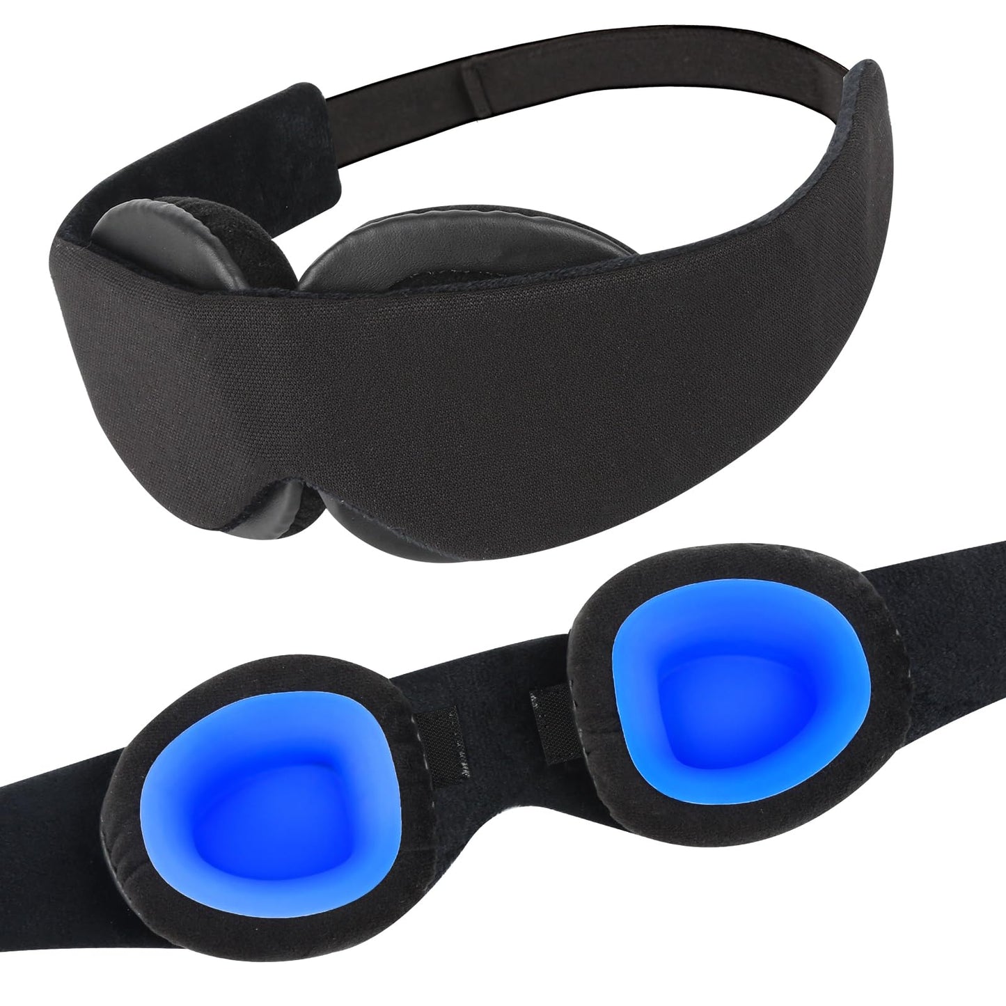 2026 Upgraded Sleep Mask for Dry Eyes – Reusable Eye Mask for Men & Women –100% Blackout & Adjustable Moisture Goggle, Soft, Comfortable– Ideal for Travel – Black
