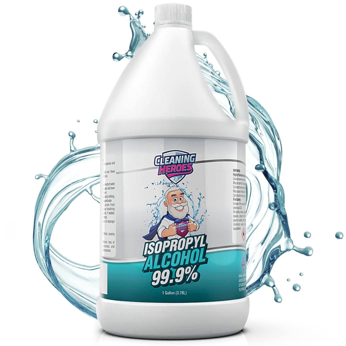 Cleaning Heroes 99% Isopropyl Alcohol Spray - One Gallon (Pack of 4) 32 Fl Oz Bottles - Ultimate Rubbing Alcohol Cleaner for Electronics, Wounds, and Household Use