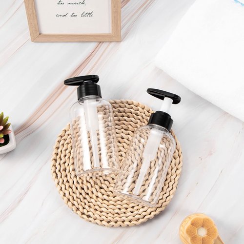 Yebeauty 2 PCS Clear Pump Bottles 10oz 300ML, Empty Plastic Lotion Bottle Pump Dispenser with Pump Refillable for Home and Daily Use