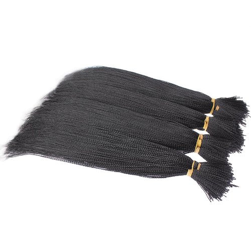 ZRQ Mini Senegalese Twist Crochet Hair For Black Women 22 Inch Long PreTwisted Crochet Hair 100 Strands Pre Looped Crochet Braids 6 Packs Crochet Twist Hair