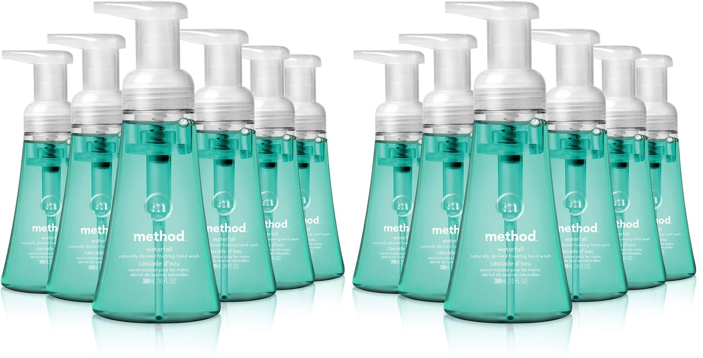 Method Foaming Hand Soap,Waterfall,Paraben and Phthalate Free,10 fl oz,(Pack of 12)