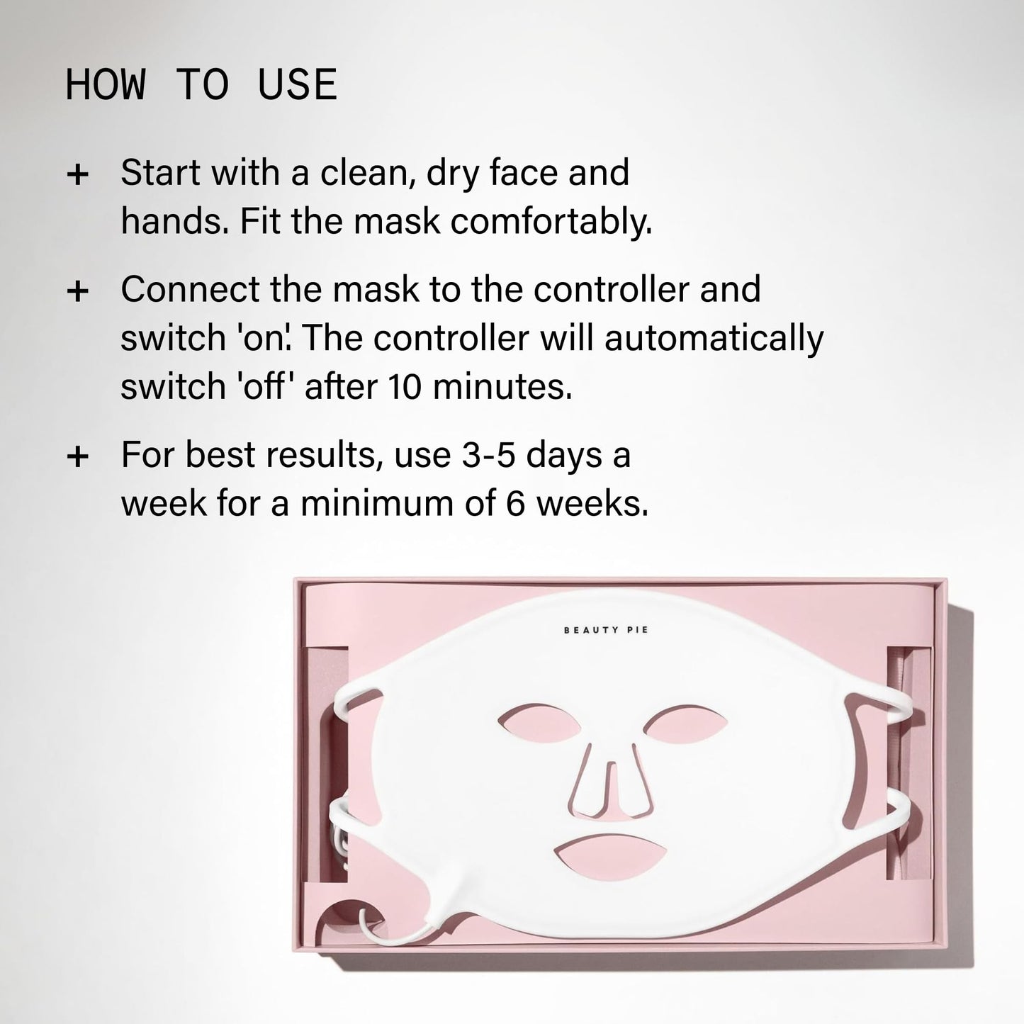 Beauty Pie C-Wave Light Facial LED Mask | Infrared Red Light Therapy