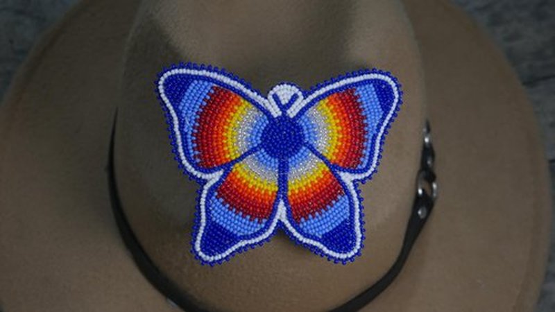 Beaded Hair Clips Native American Style Handmade Collection (Butterfly (Blue Multi))