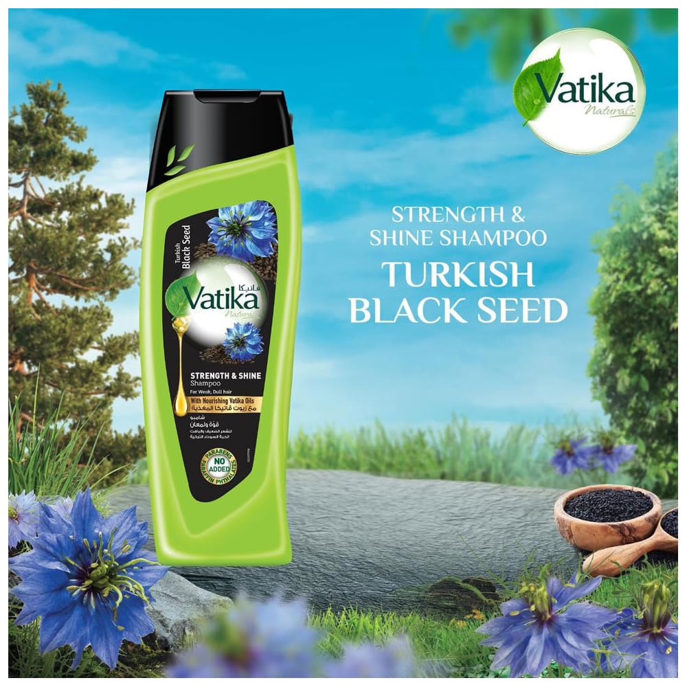 Vatika Naturals Turkish Black Seed Shampoo - for Weak & Dull Hair, 400ml