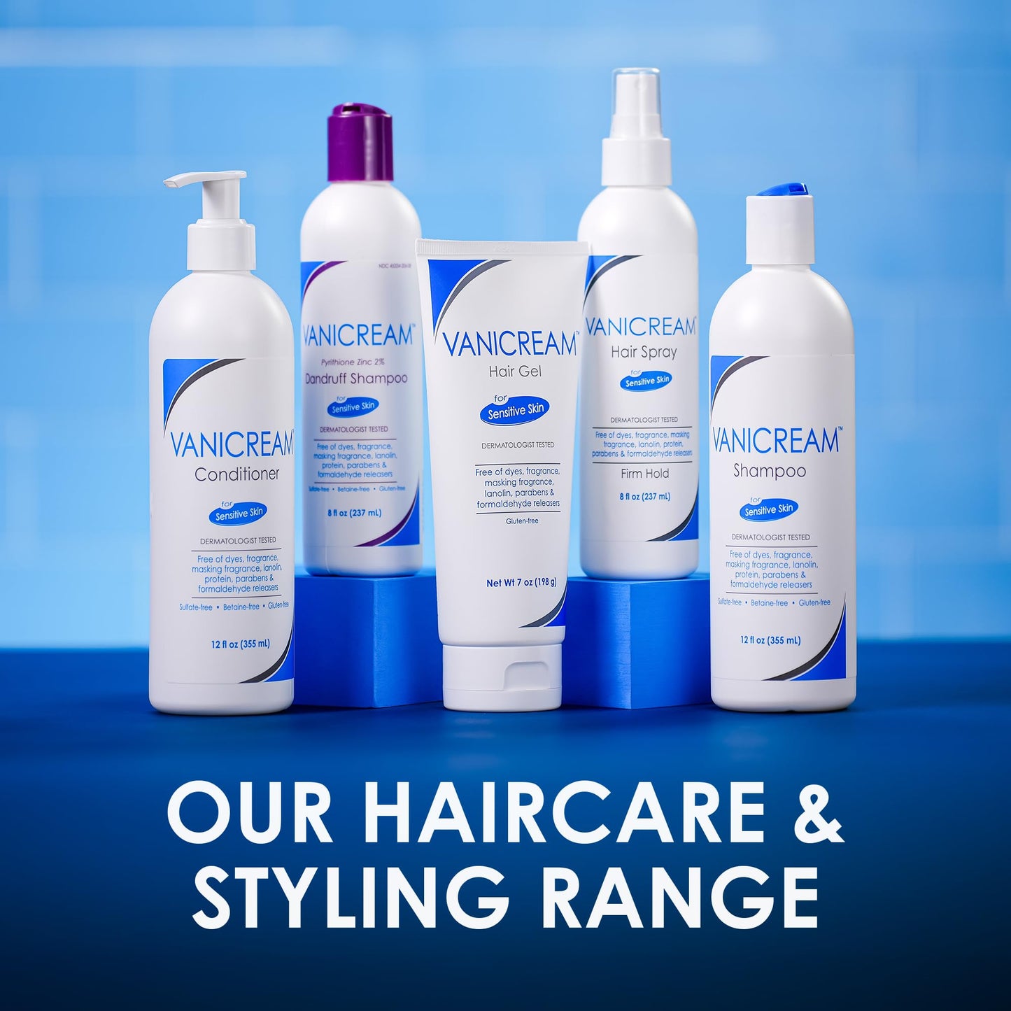Vanicream Free & Clear Hair Styling Gel, Fragrance and Gluten Free, For Sensitive Skin, Unscented, 7 Oz