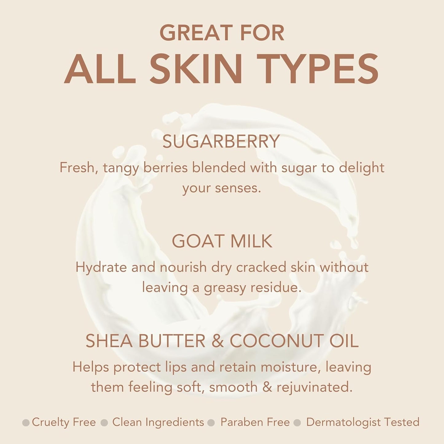 Dionis - Goat Milk Skincare Scented Lip Balm, Set of 6 (0.28 oz), Moisturize Dry and Chapped Lips, Cruelty-free and Paraben-free (Vanilla Bean)
