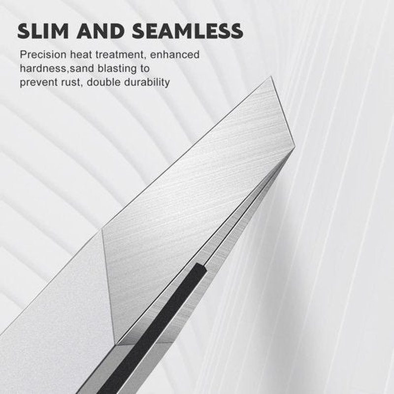 Flat and Slant Tip Tweezers of 2 Pack, Stainless Steel Precision Tweezer for Women Eyebrow & Hair Removal