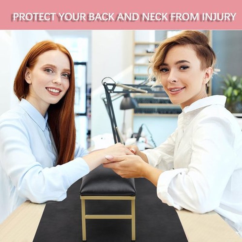 Arm Rest for Nails Tech with Nail Table Mat,Microfiber Leather Nail Hand Rest, No Installation Required Manicure Hand Rest Stand Nail Art Accessories Tool for Nails Tech(Black)