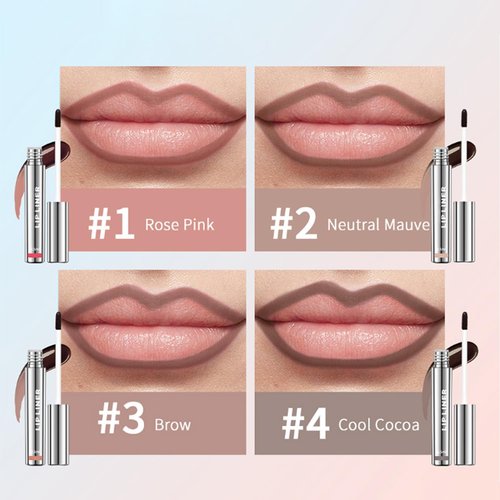 KDGENG Timbersonic Peel Off Lip Stain, 2.5ml/0.08fl.oz Boulari Peel Off Lip Liner Stain, Long Lasting Peel Off Lip Liner Stain Pinked, Boulari Lip Stain Peel Off Waterproof (#4 Cool Cocoa)
