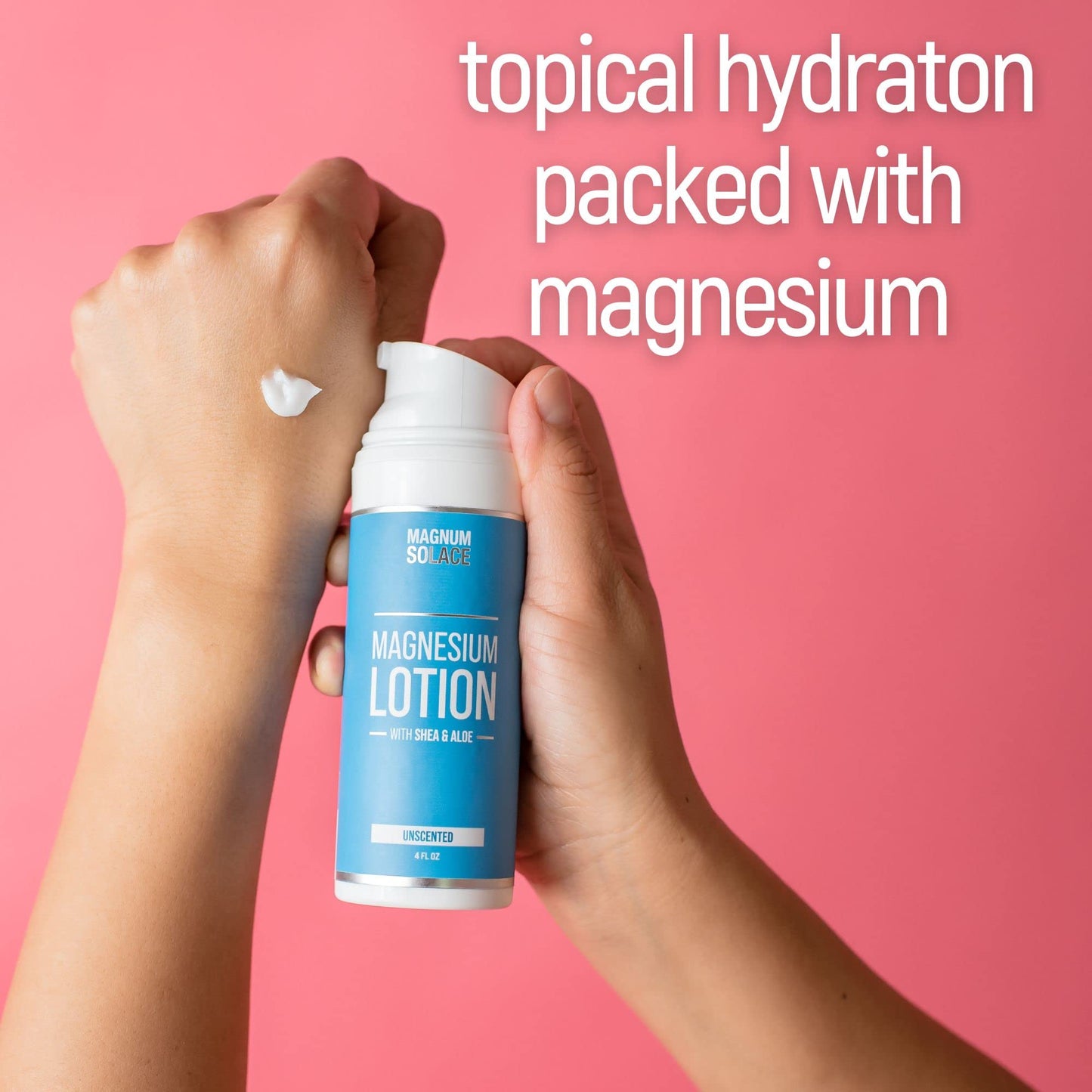Magnum Solace Magnesium Lotion – Super Concentrated – Made with Aloe and Shea – For Leg Cramps, Sore Muscles & Joints, Rejuvenation – Safe for Kids, Made in the USA (Chamomile & Lavender)