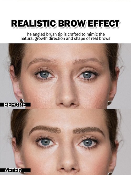 Revorie Brow-Fection Angled Brush & Dip Liquid Eyebrow Gel, Brow Lamination & Powder Pen, Eyebrow Hair Stroke Brush, Wild Eyebrow Pencil Waterproof Long Lasting Quick Drying (#04 Chocolate)