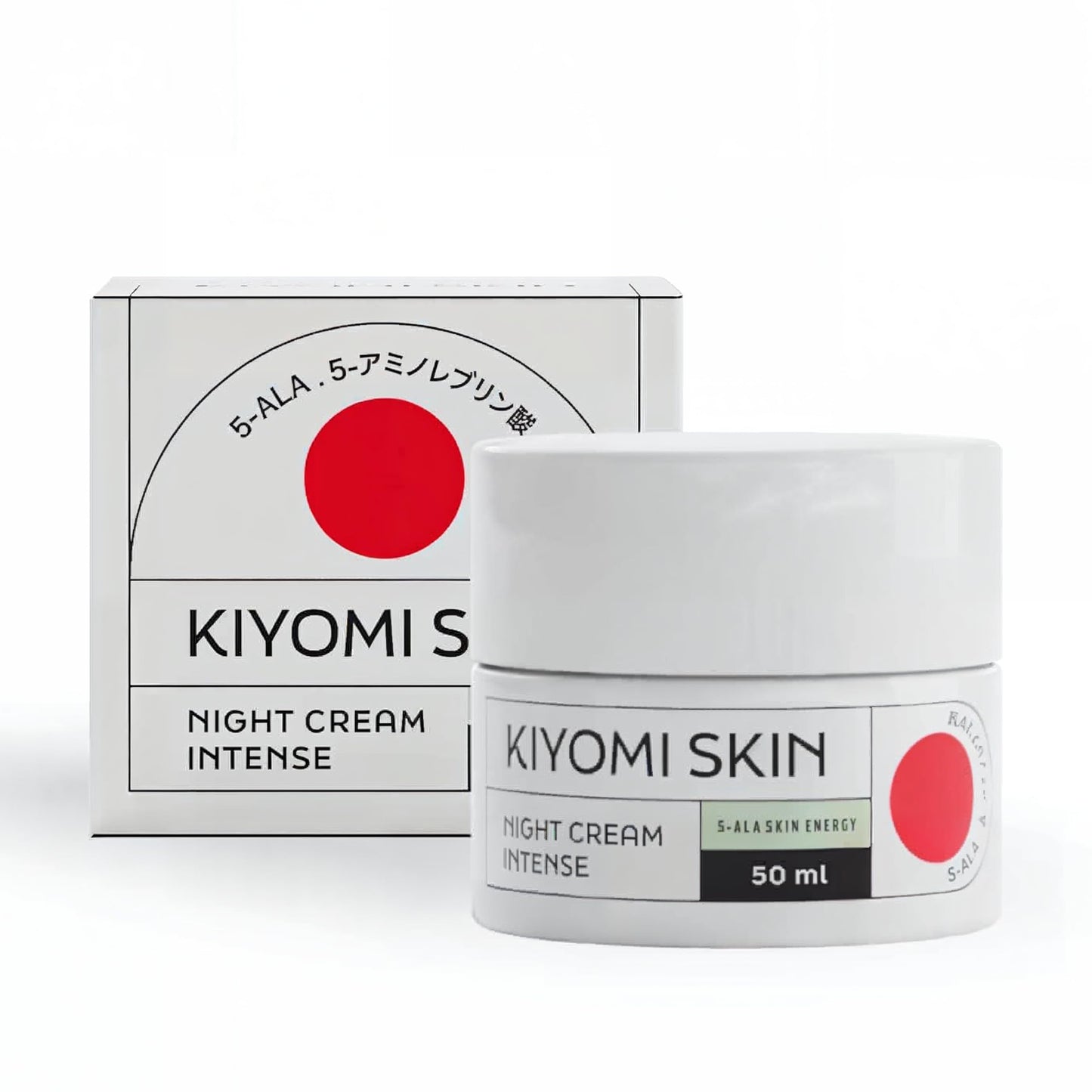 Kiyomi Skin Night Cream Intense with 5-ALA, Ceramides & Peptides, 1.7 Fl Oz