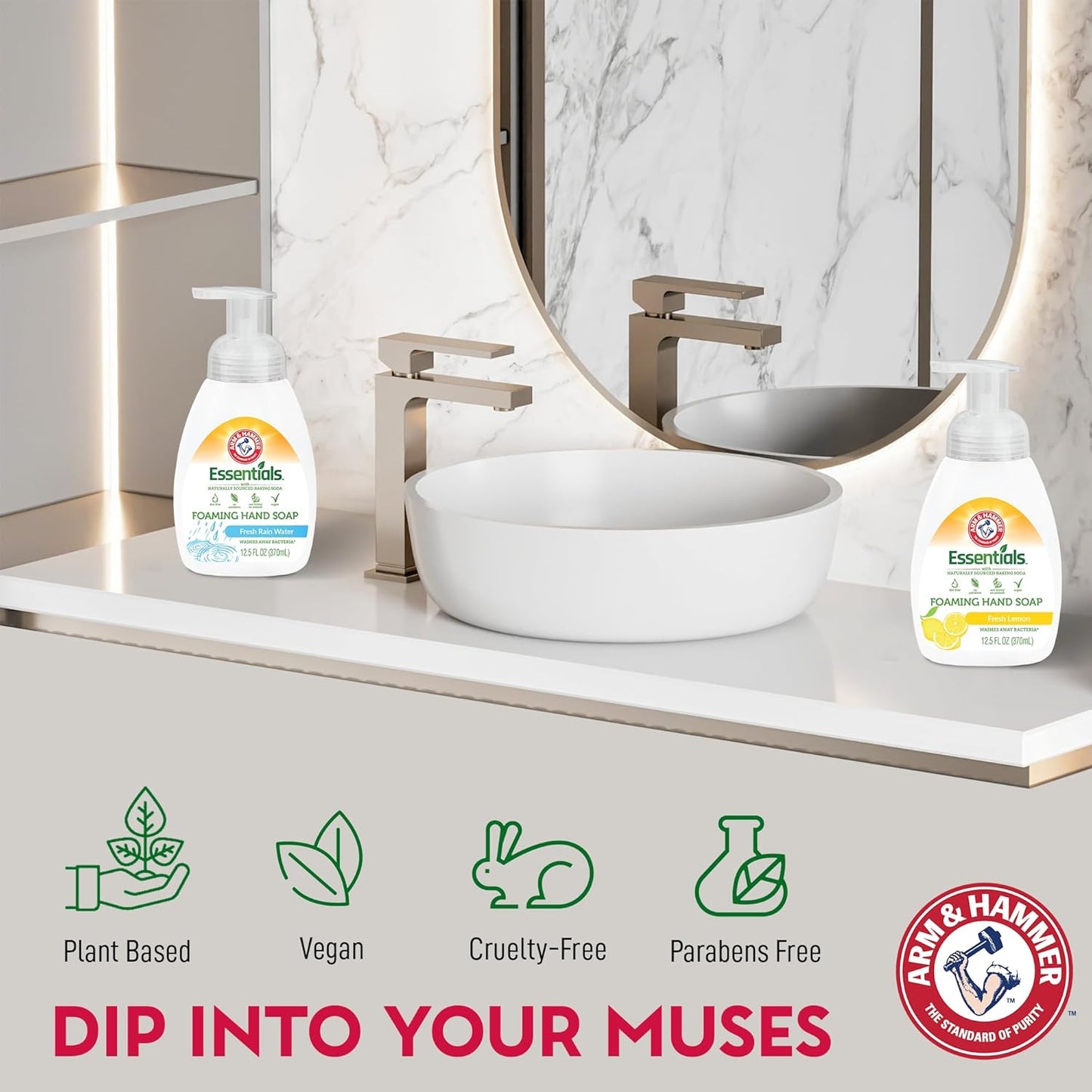 Arm & Hammer Foaming Hand Soap - Ruby Red Grapefruit Scent with Aloe Vera | 12.5 Fl Oz (370mL)