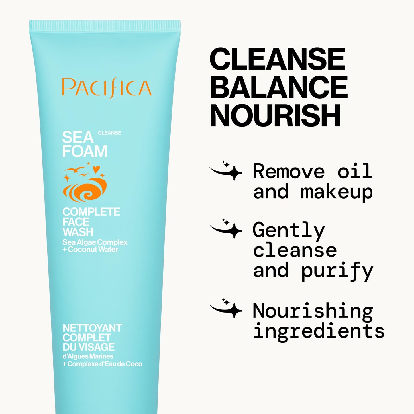 Pacifica Face Wash Set - Preppy Skincare Gift Set Value Kit for Holidays | Brightens, Tones and Deep Cleans |Glow Baby, Kale Detox and Sea Foam | 3 Pack