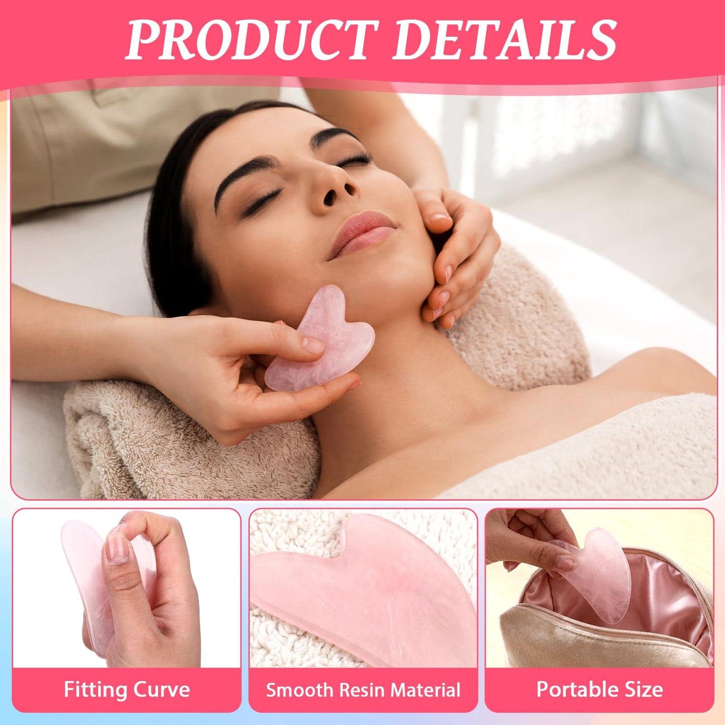 Tasdurian 120 Pcs Gua Sha Facial Tools Bulk Resin Gua Sha Massage Tool Heart Shaped Guasha Stone Board for Woman Face Acupuncture, Jawline Sculpting, Puffiness Reducing, Skin Care Gift, 12 Colors