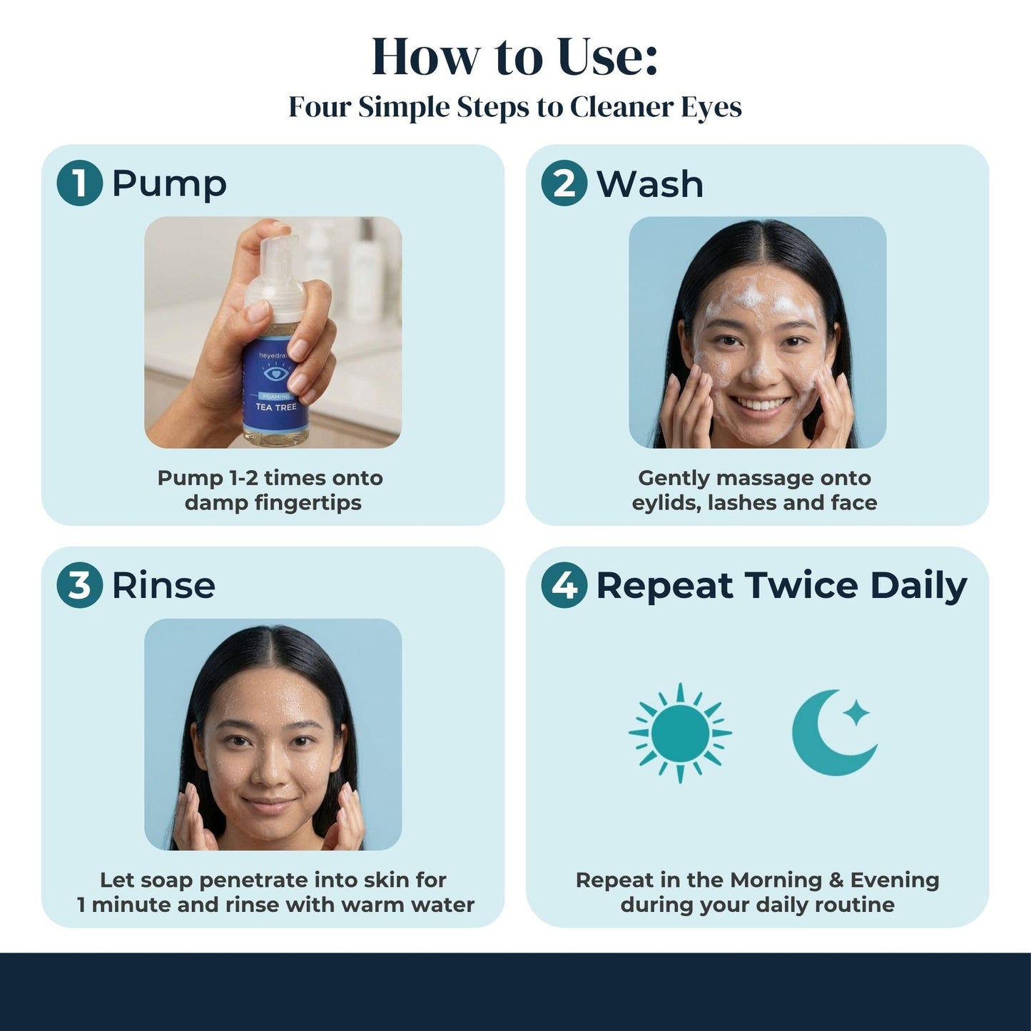 Heyedrate Foaming Tea Tree Face Wash and Eyelid Cleanser – Eye Love