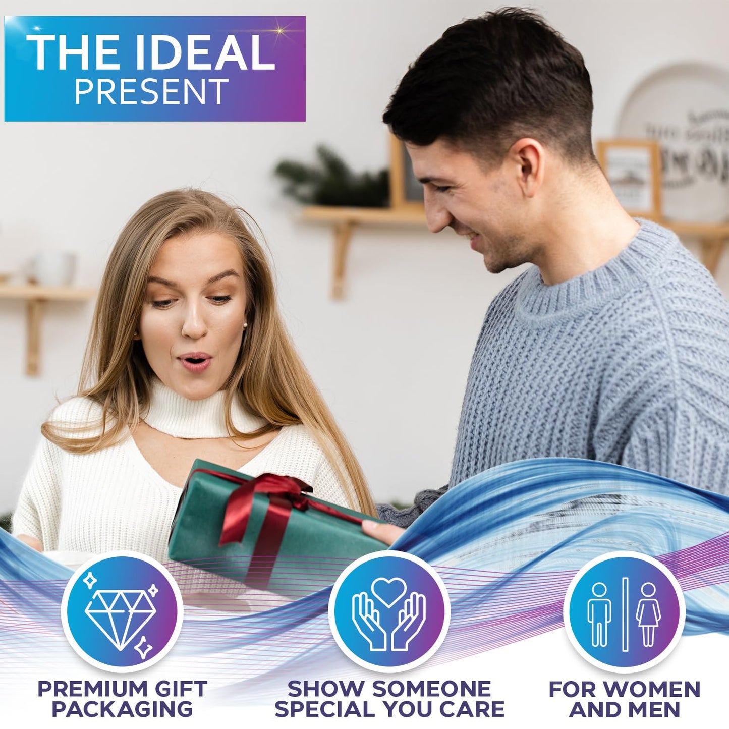 Aromatherapy Shower Steamers Gift Set, Six Fizzies - Uplifting, Relaxing, Stress Relief Scents for Women and Men - Self Care Home Spa Experience - Christmas Day Stocking Stuffers and Relaxation Gifts