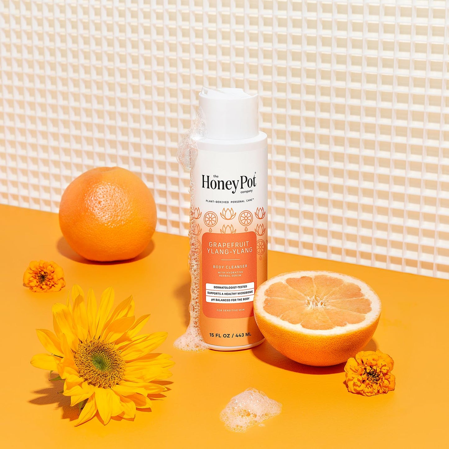 The Honey Pot Company - Body Wash for Women - Grapefruit Ylang Ylang