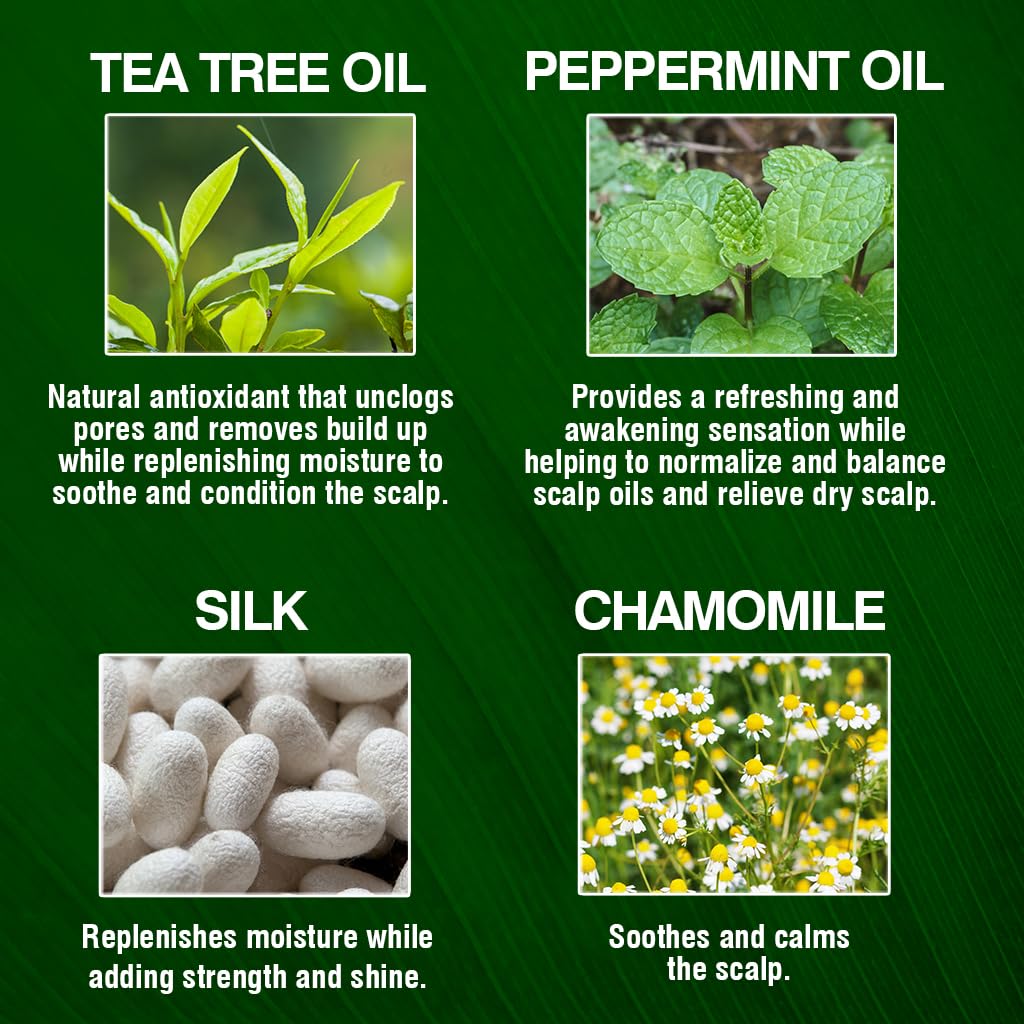 CHI Tea Tree Oil Shampoo, Strengthening Shampoo For Gently Cleansing Hair & Removing Impurities, Sulfate, Paraben, & Cruelty-Free, 25 Oz
