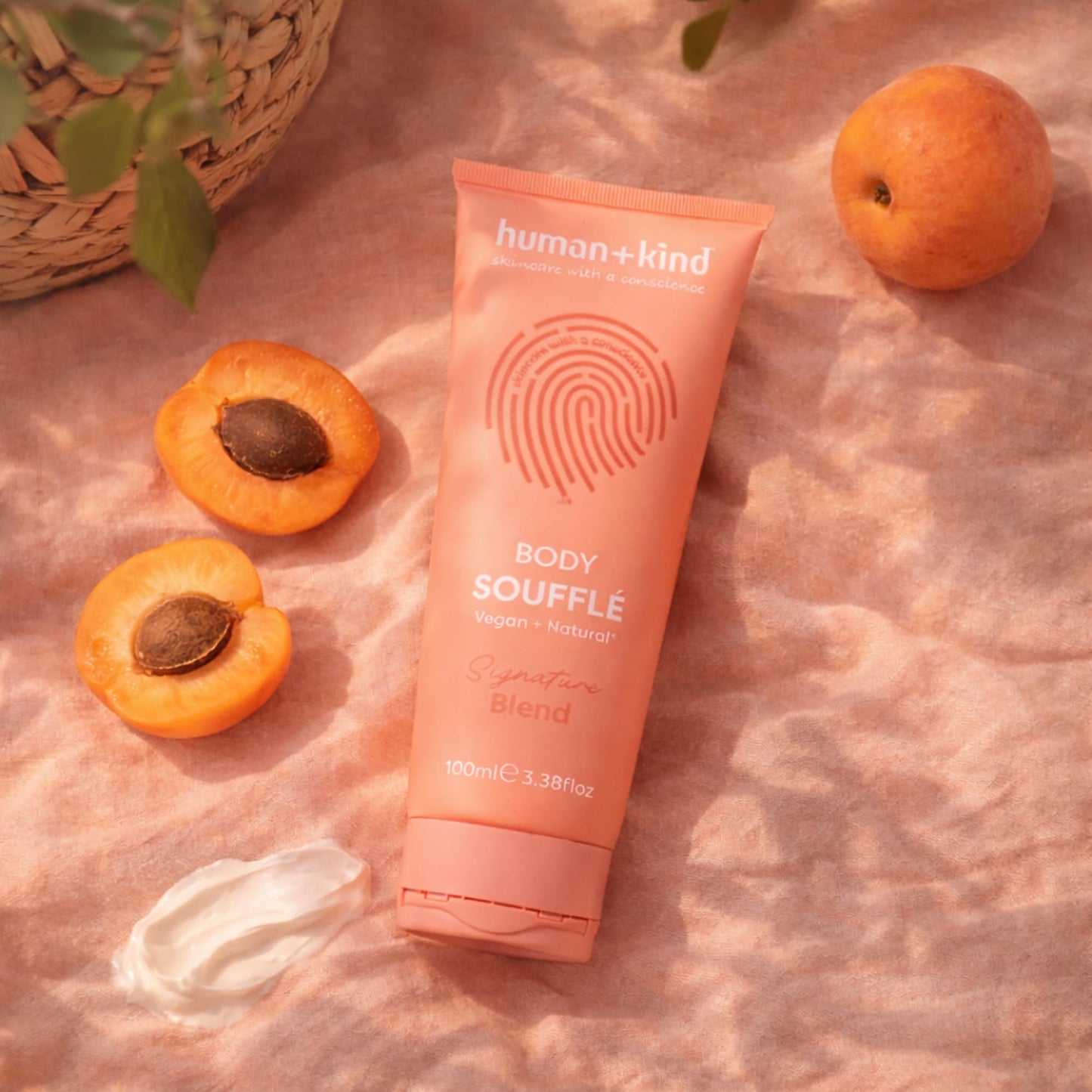 Human+Kind Signature Blend Body Souffle - Fast Absorbing Body Lotion - Hydrates Skin with Formulated Shea Butter and Apricot Kernel Oil - 3.38 oz