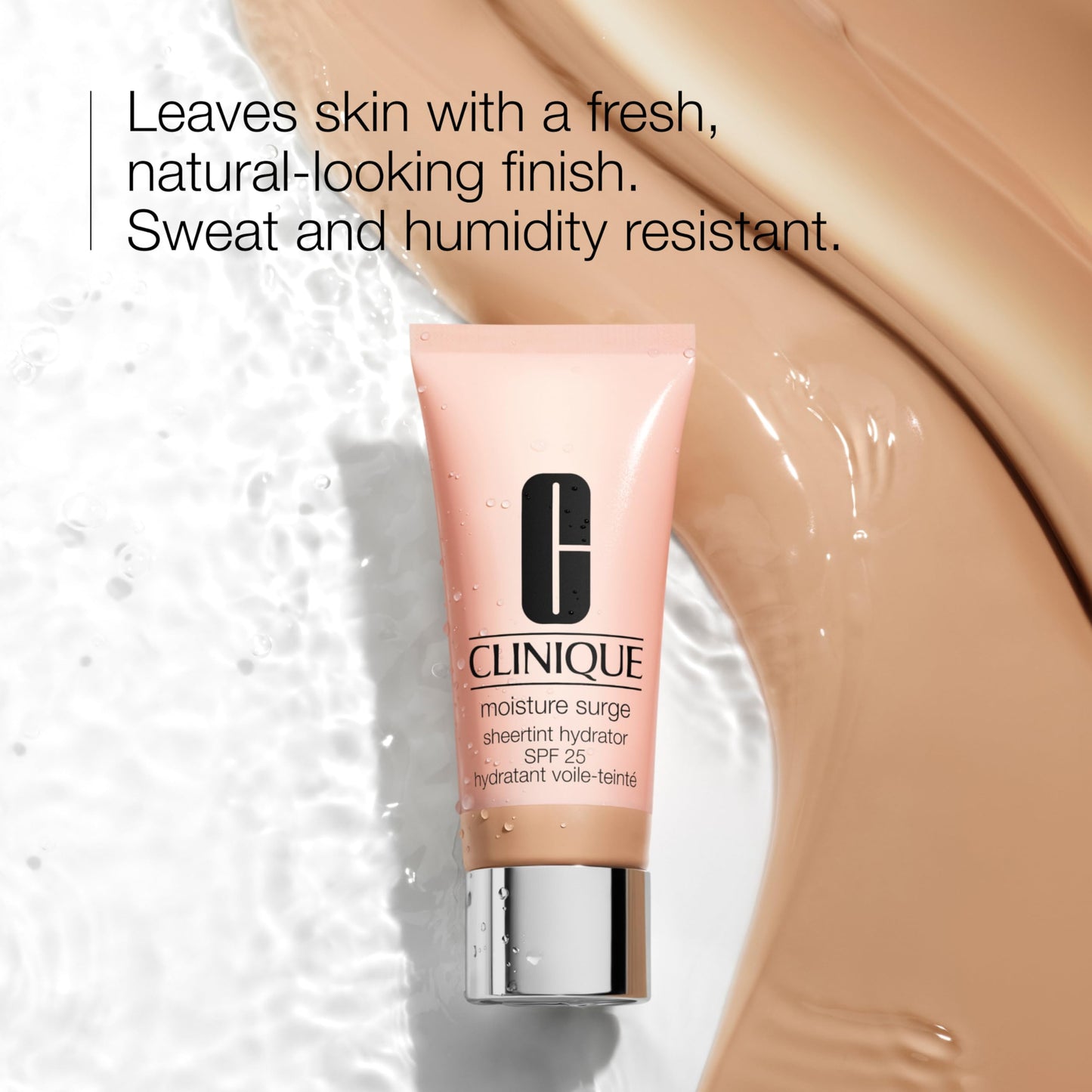 Clinique Moisture Surge Sheertint Hydrator Broad Spectrum SPF 25 | Tinted Moisturizer With SPF, Hyaluronic Acid + Aloe Water | Sheer Coverage, Natural Finish Skin Tint, Universal Deep, 1.4 Fl Oz