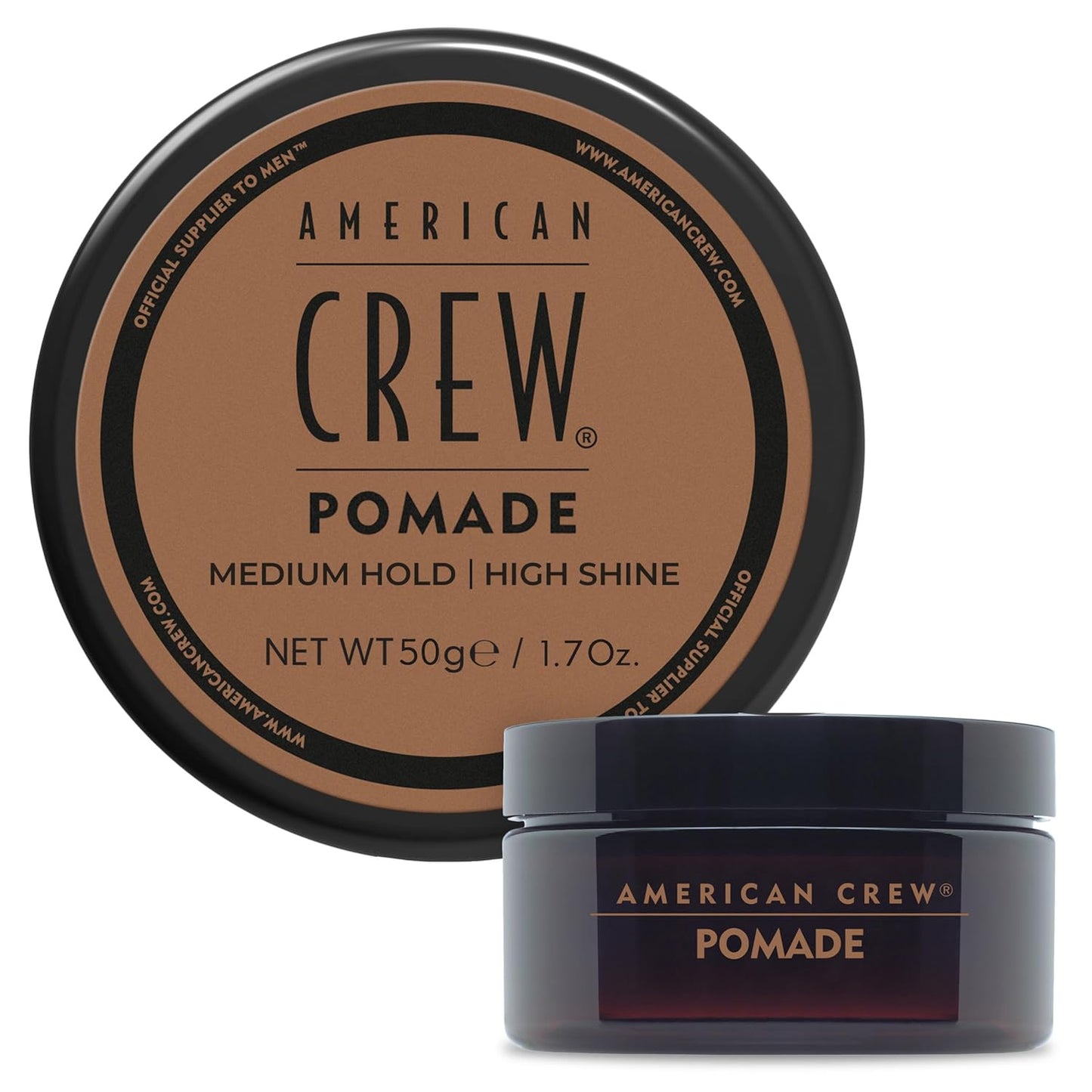 American Crew Men's Hair Pomade - Medium Hold, High Shine, Travel Size Duo Set