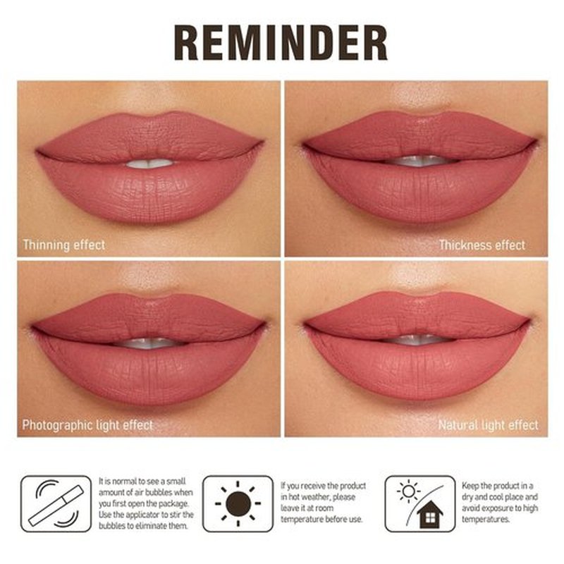 MAKI YIKA Pink Lipstick for Women Color Stay Long Lasting Lipsticks, No Smudge Matte Liquid Lipstick Transferproof Cruelty-Free Lip Color |That Girl