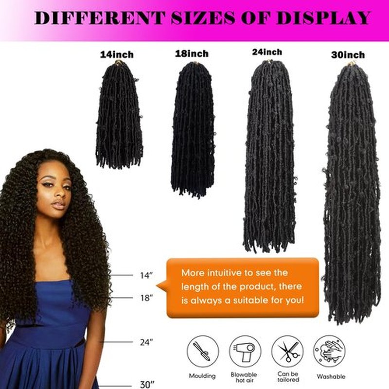 PURSHINE 6Packs Butterfly Locs 30Inch Long Crochet Hair Pre Looped for Women Girls Kids,Faux Locs Crochet Hair（27-Light Brown Mixed Black）