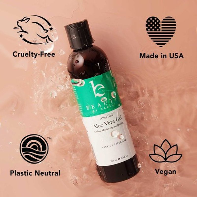 Aloe Vera Gel - USA Made with Natural & Organic Ingredients, Aloe Vera Plant Gel for Face with Vitamin C & E, Pure Aloe Vera Gel for Face Mask, Hair & Skin, Soothing and Cooling Gel for After Sun
