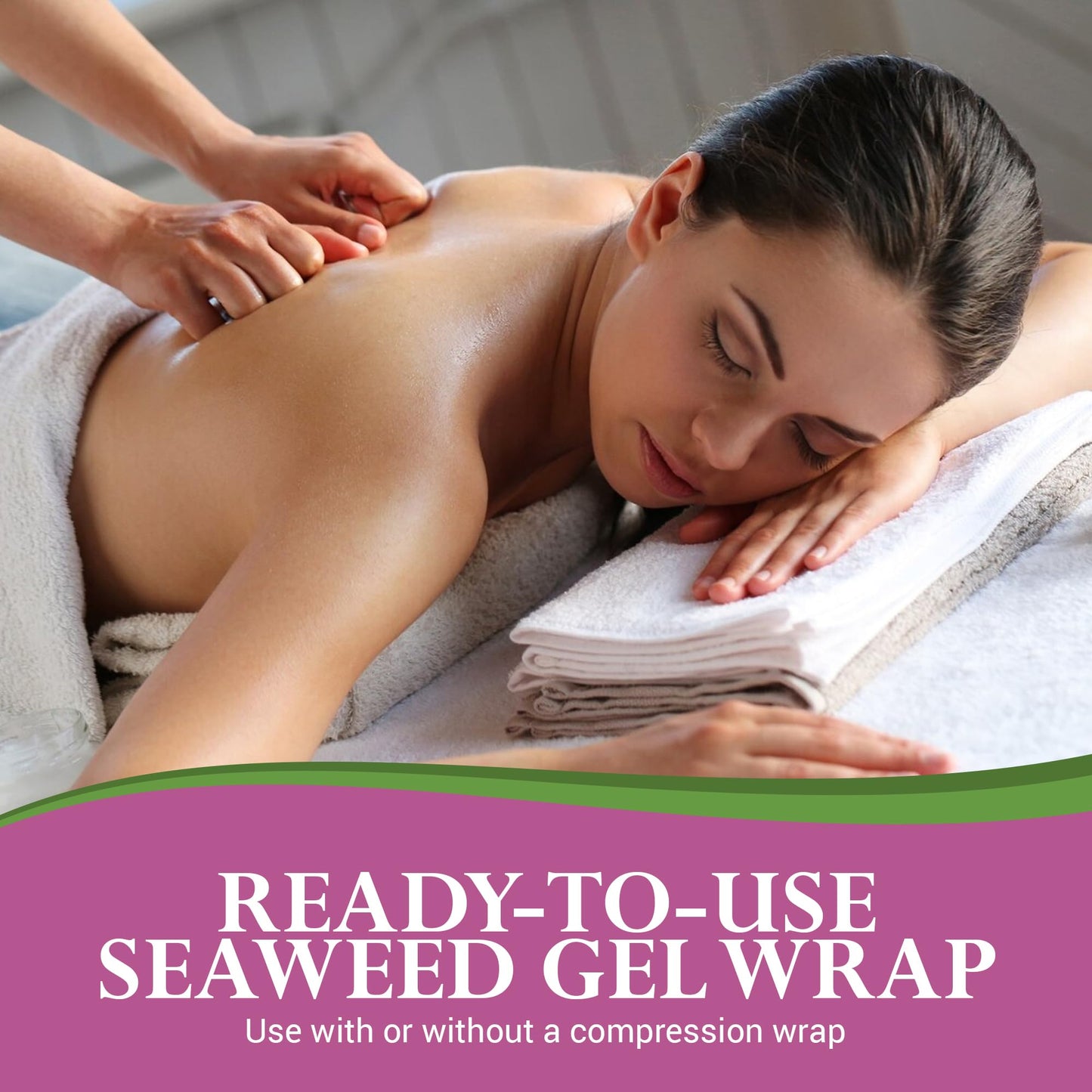 Lotus Touch Seaweed Gel Showerless Body Wrap Sea Kelp & Klamath Blue-Green Algae to Hydrate & Detoxify - Aloe Vera Oil, Vitamin E & Lavender - Excellent Results With or Without a Wrap - 1 Gallon