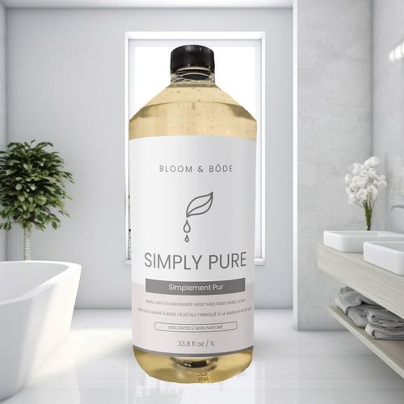 Luxury Liquid Hand Soap - Unscented Hand Wash - Gentle Hand Soap with Aloe Vera - Handsoap for Bathroom & Kitchen - Moisturizing Hand Soap, Simply Pure Scent (Unscented), 33.8 fl. oz.