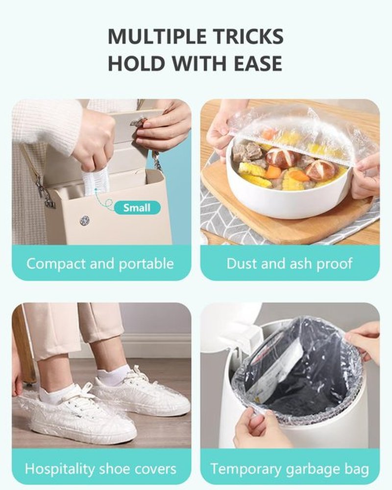 Years Calm 70PCS Disposable Shower Caps, Clear Shower Caps for Travel, large Plastic Hair Caps for Women, Home Use, Hotel (large Size 20.5") (70PCS)