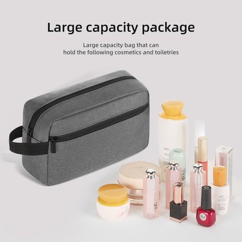Icramsy Travel Toiletry bag Toiletry bag for women men Hanging toiletry bag Cosmetic bag Travel accessories for Women Men (Grey)