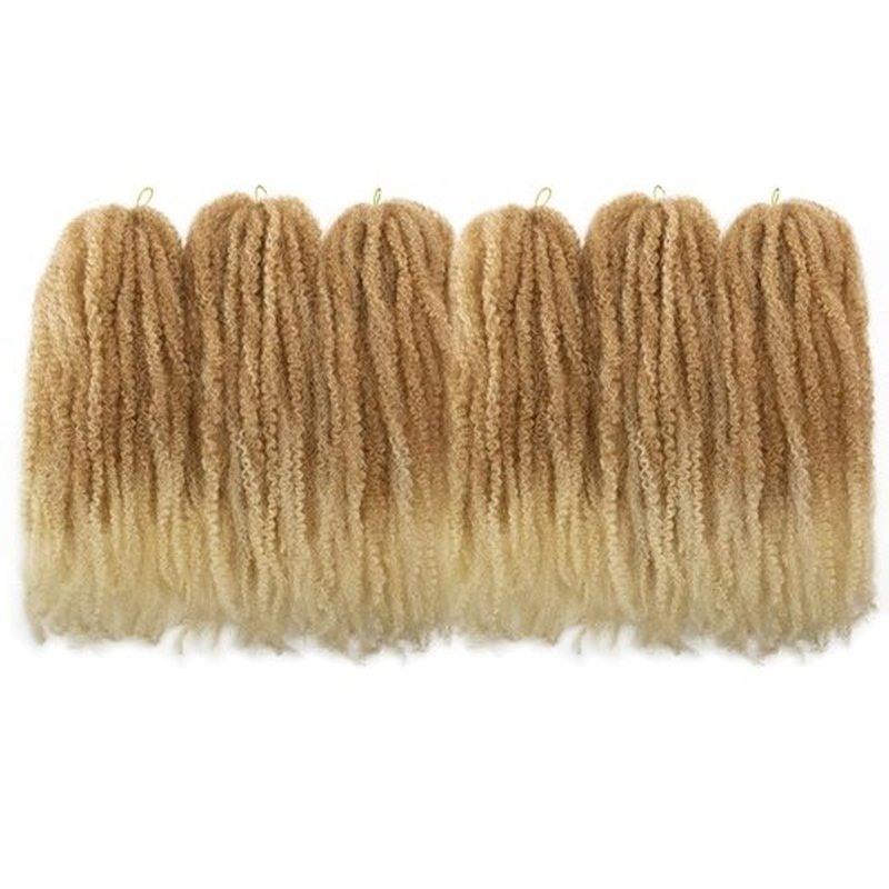Marley Hair 18 Inch Marley Twist Hair Afro Twist Marley Braiding Hair for Faux Locs Crochet Hair Synthetic Hair Extensions(27/613, 18inch)