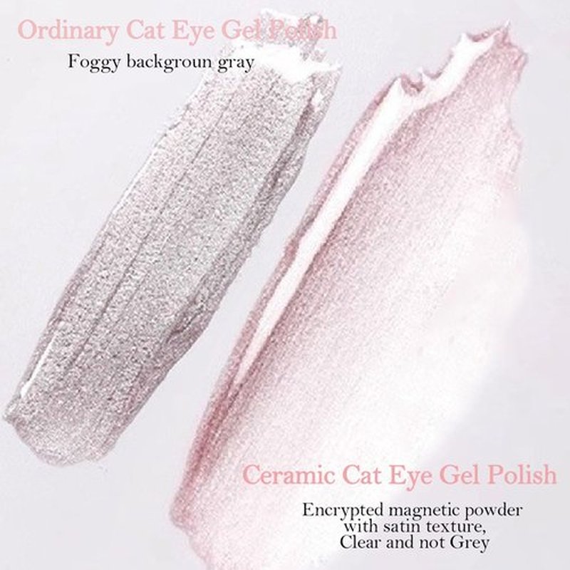 YEPYEPGO Cat Eye Gel Nail Polish Set 12 Colors, Moonlight Jelly Cats Gel Polish Kit with Magnet Stick, Ceramic Magnetic Cat Eyes Gel Crystal Sock Off Nail Art Manicure Gift Kit