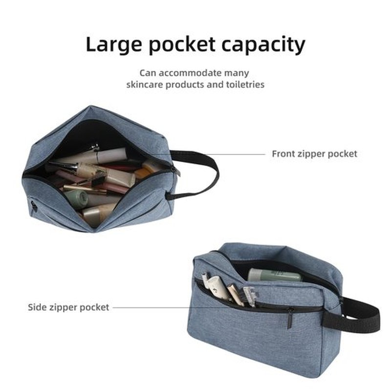Icramsy Travel Toiletry bag Toiletry bag for women men Hanging toiletry bag Cosmetic bag Travel accessories for Women Men (Blue)