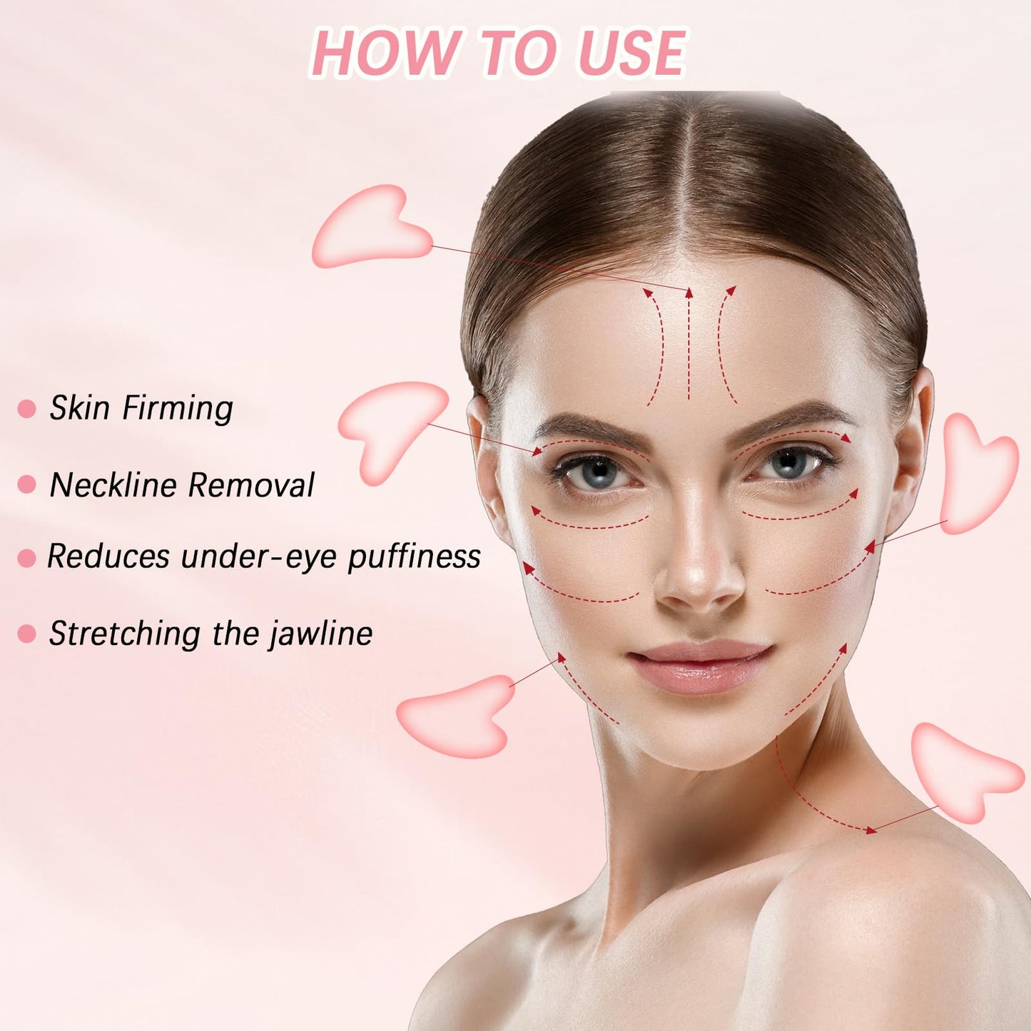 KoMvzyl 30 Pcs Gua Sha Facial Tool Resin Gua Sha Massage Tool Heart Shaped Guasha Stone Guasha Board for Face Body Skin Massage Spa Acupuncture Prevent Wrinkles