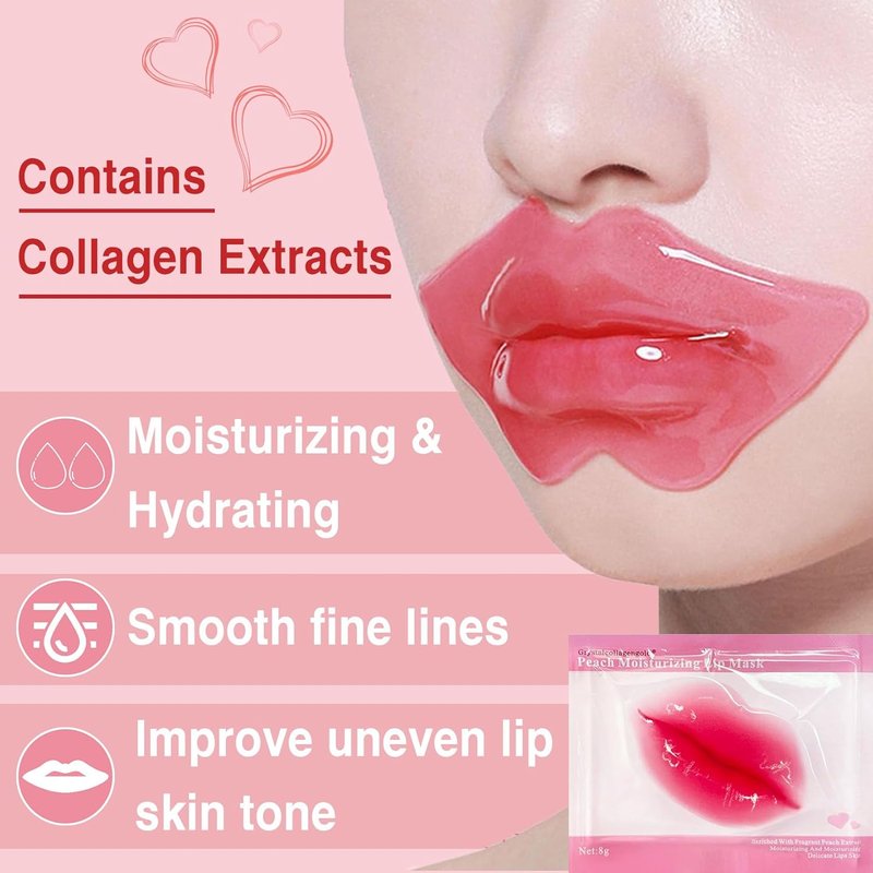30 Pairs Lip Masks & 24K Gold Eye Masks | Crystal Collagen Under Eye Patches for Puffiness, Wrinkles, Dark Circles