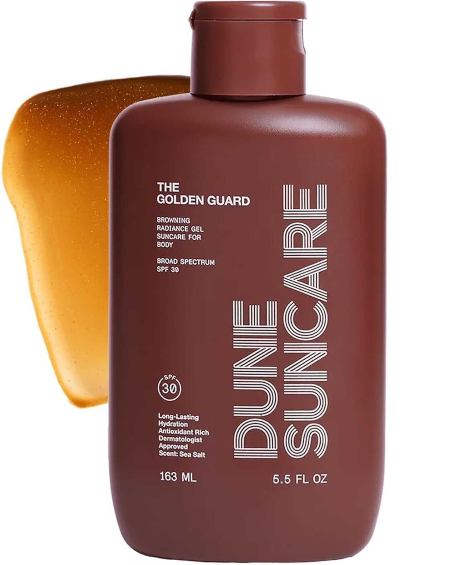 DUNE Golden Guard Tinted Body Sunscreen SPF 30, Golden Glow, 5.5 Oz