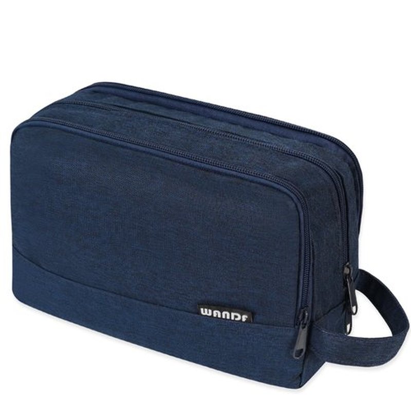 Toiletry Bag for Men Hanging Dopp Kit Water Resistant Shaving Bag Small Toiletry Bag for Traveling (Denim Pure Navy Blue)