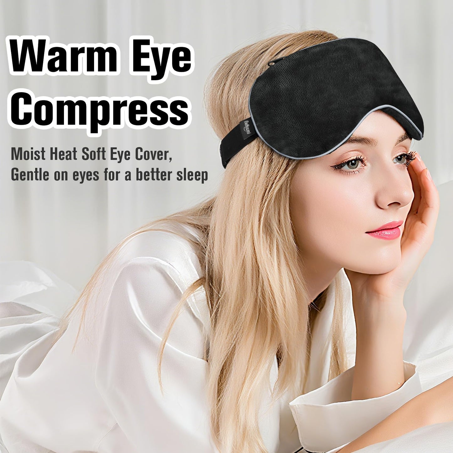 BeHoomi Weighted Eye Mask for Sleeping, Cooling and Heated Eye Mask, Purple